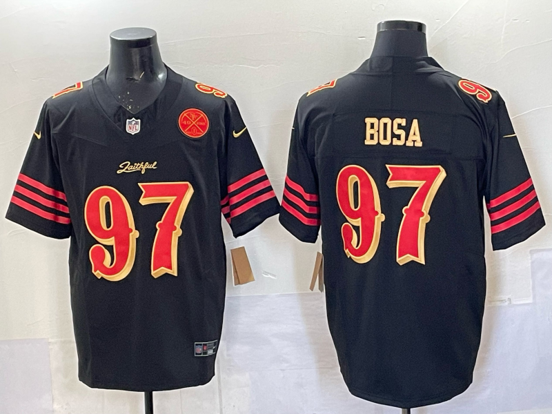 Men San Francisco 49ers #97 Bosa black Limited Nike NFL 2025 Jersey 08->san francisco 49ers->NFL Jersey
